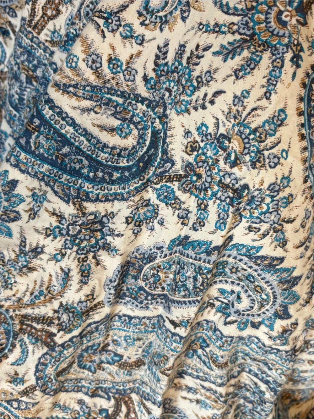 Ralph Lauren || Paisley Stripe Comforter Set 2 Standard Shams Blue Cream Queen